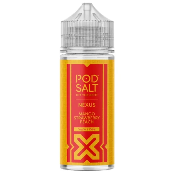 POD SALT NEXUS MANGO STRAWBERRY PEACH 100ML SHORTFILL E-LIQUID (EN)