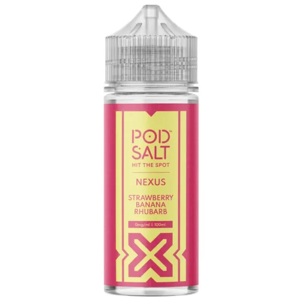 POD SALT NEXUS STRAWBERRY BANANA RHUBARB 100ML SHORTFILL E-LIQUID (EN)