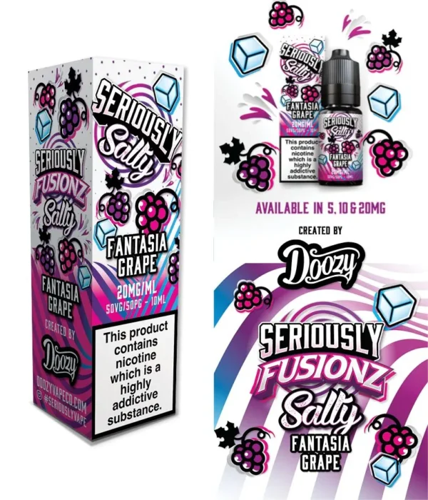 Seriously Fusionz Salty Fantasia Grape Nic Salt E-liquid